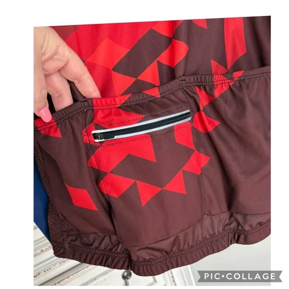 NEW GCRFL LONG SLEEVE CYCLING JERSEY DISTINCTIVE GEOMETRIC GRADIENT DESIGN - Picture 5 of 5